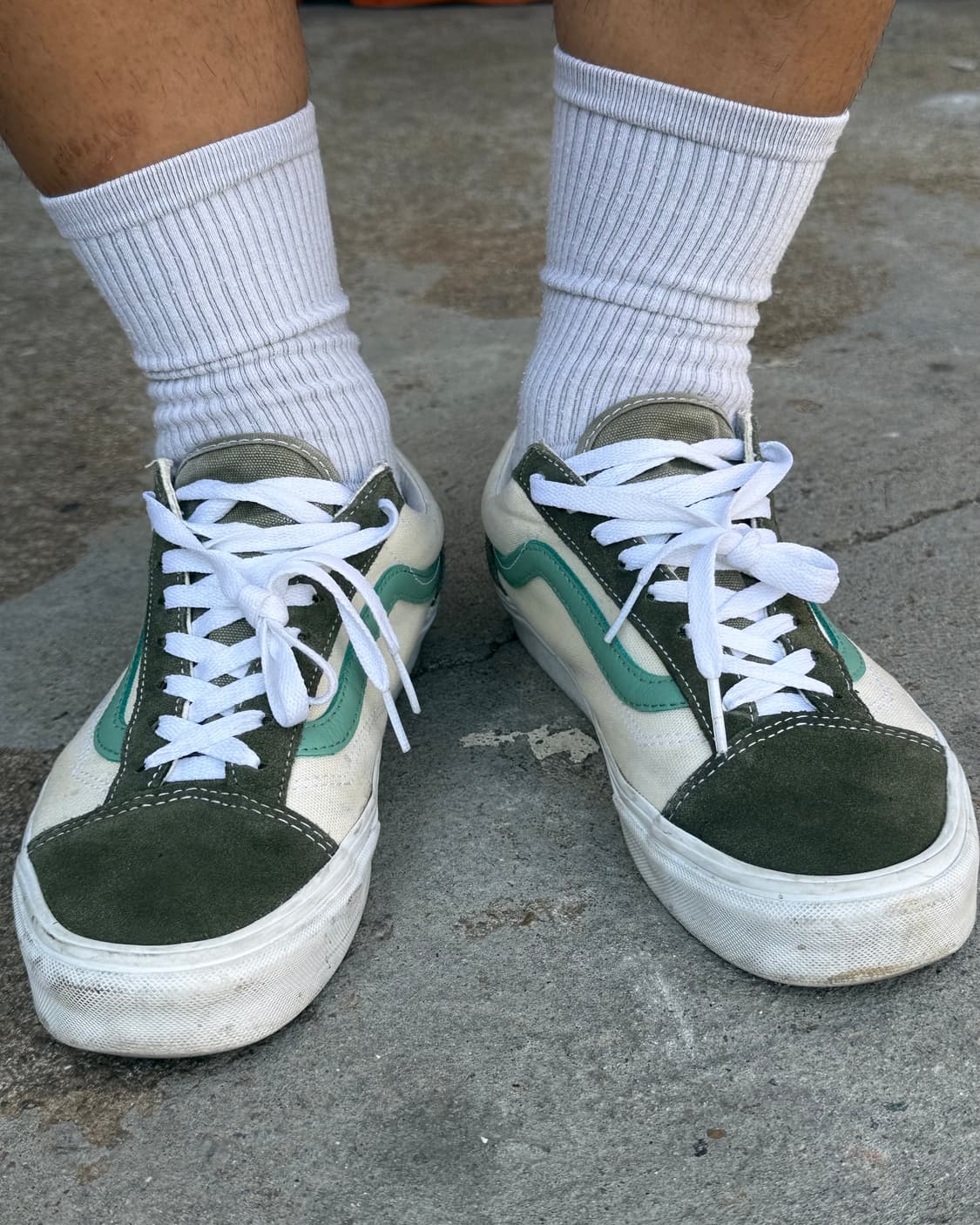 Vans 스타일 36 레트로 스포츠 슈즈 화이트 그린 US8.5 상품이미지7