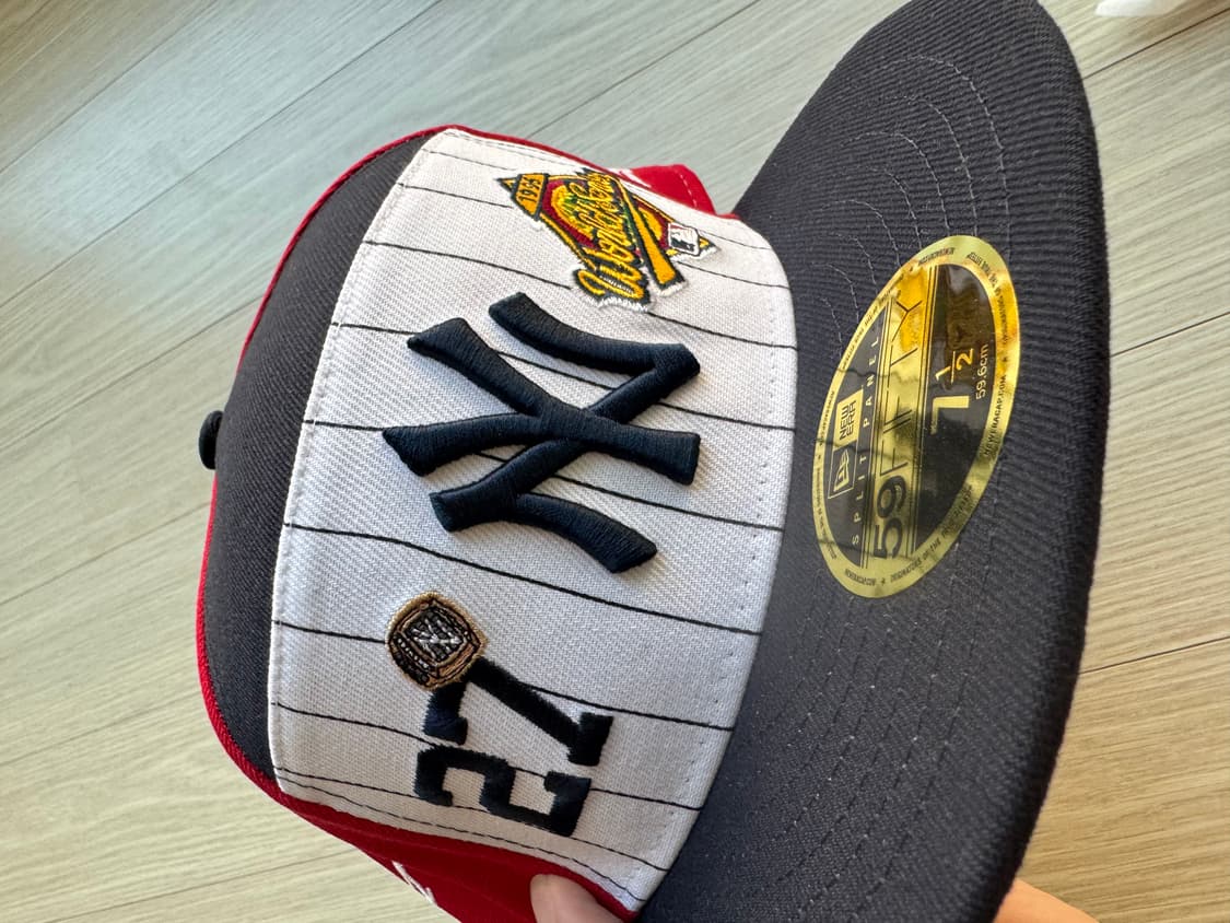 새상품 mlb 스크립트 스플릿 패널 59fifty 712 뉴욕양키스 상품이미지5