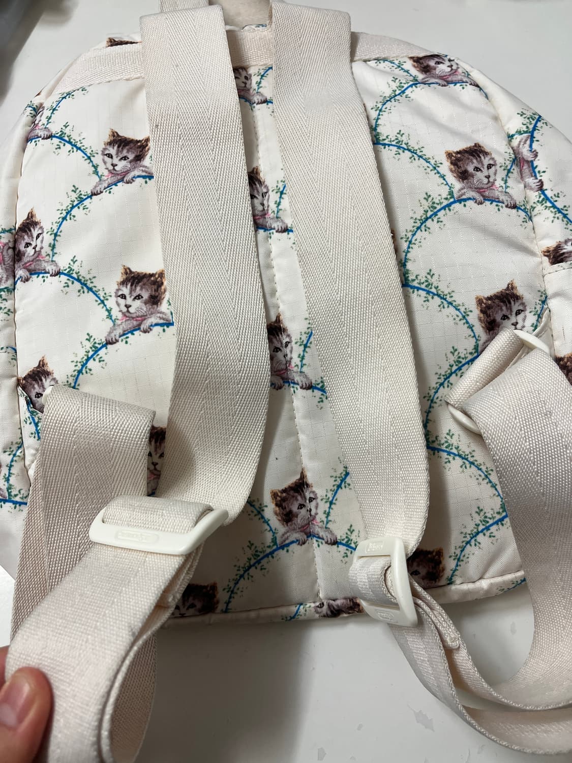 폴앤조 x 레스포삭 고양이 백팩 -아이보리 🍨 상품이미지9