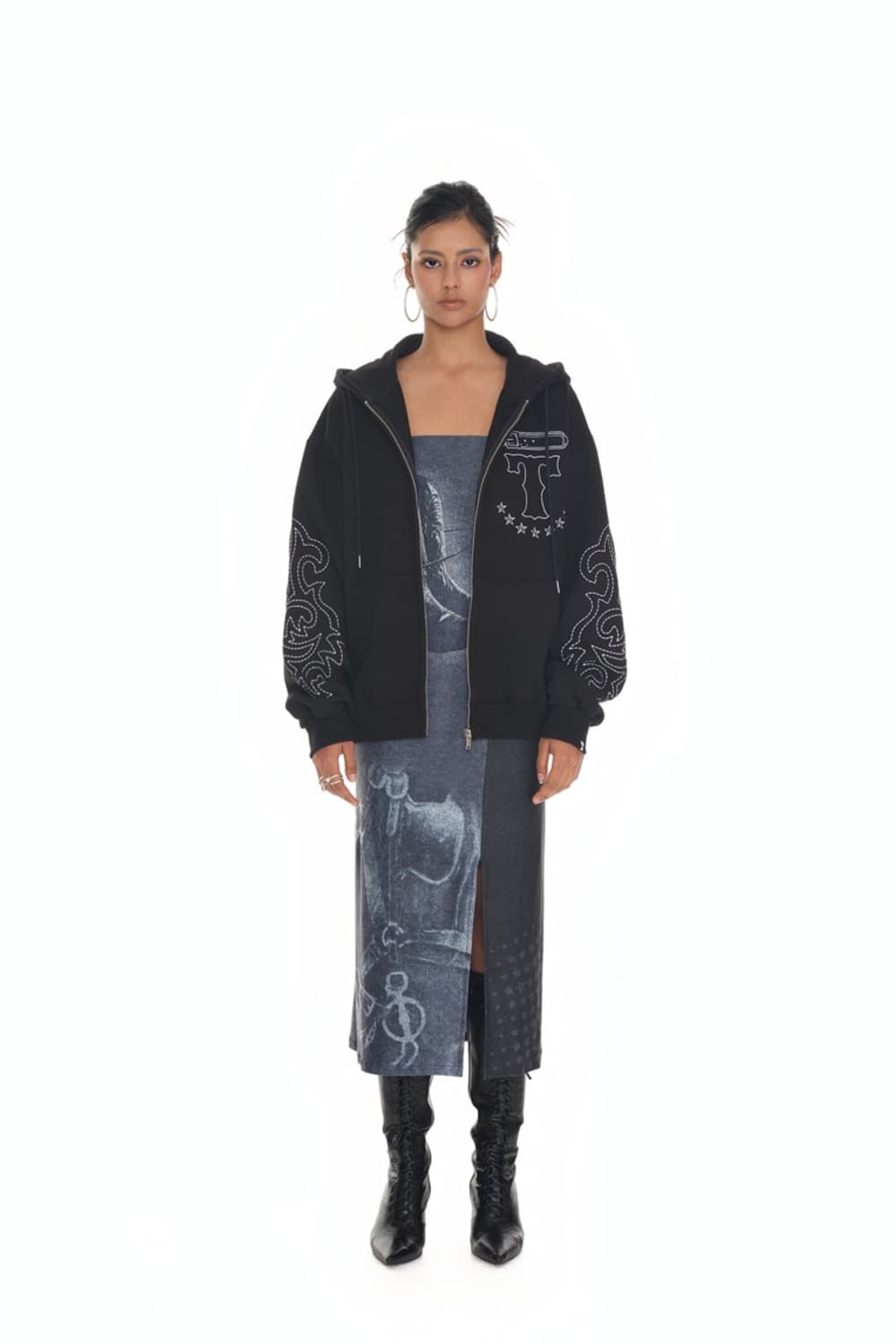 (오늘만 할인) (택O) 투머치택스 웨스턴 스티치 후드집업 상품이미지4