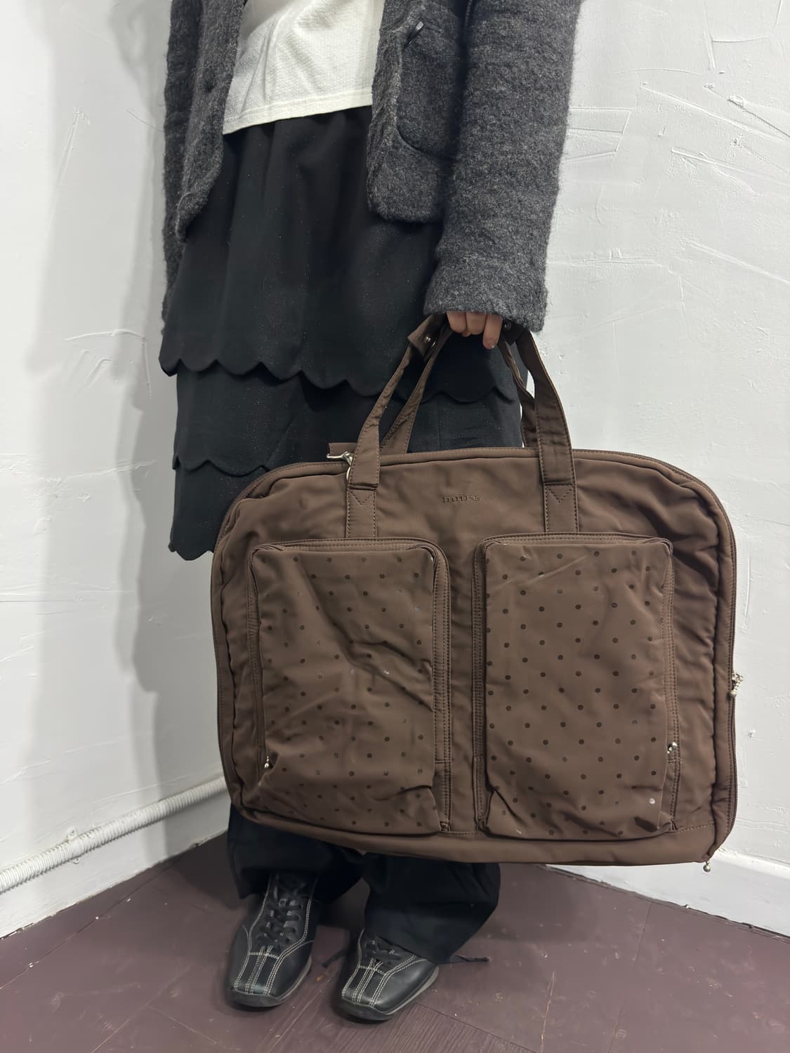 mure brown dot big bag 상품이미지7