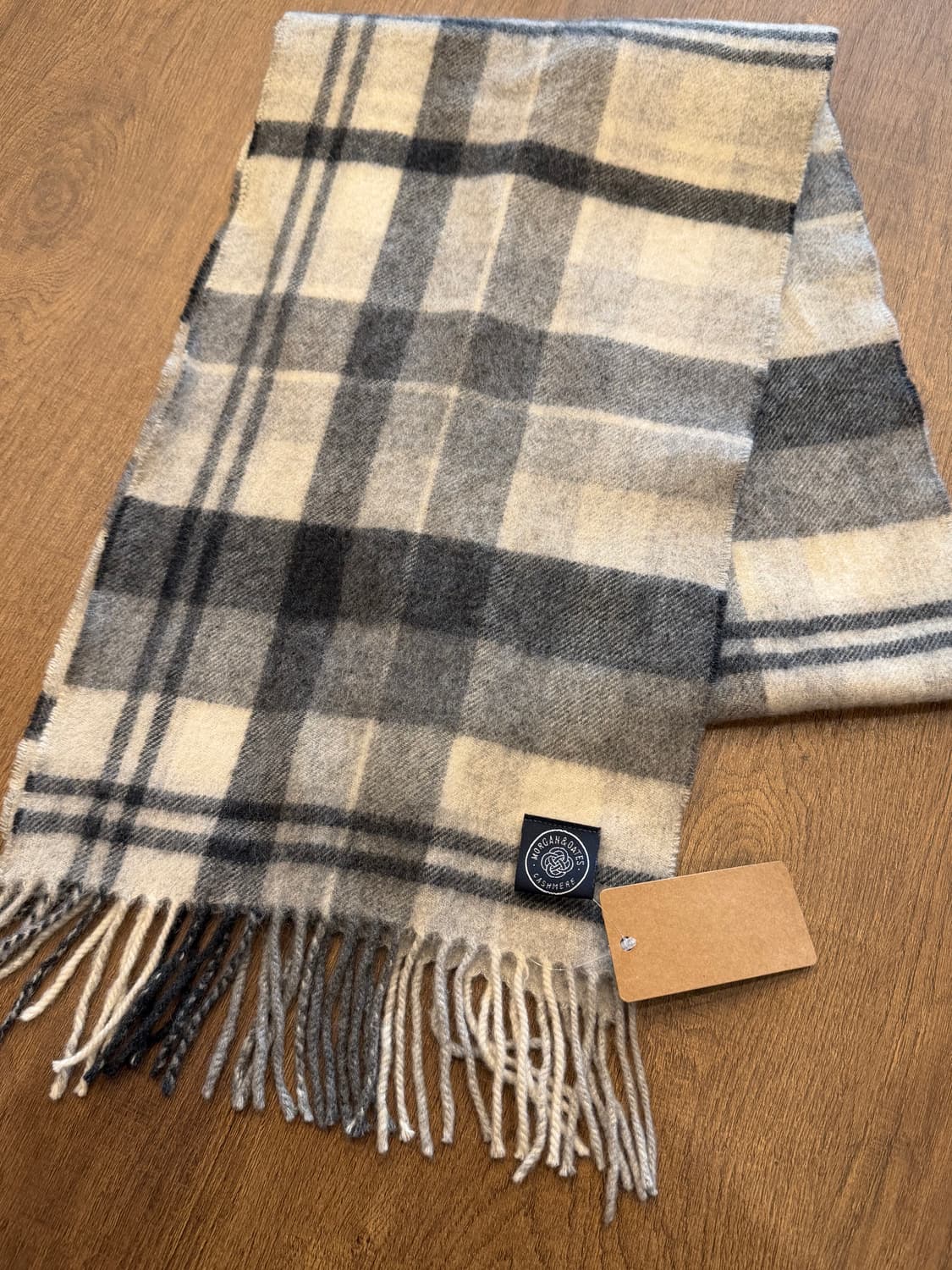 Morgan & Oates 빈티지 캐시미어 체크 머플러 (made UK) 상품이미지3
