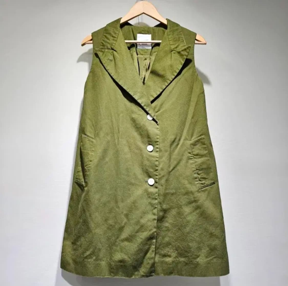 구호(KUHO) 카키 롱 베스트 ~55반 상품이미지1