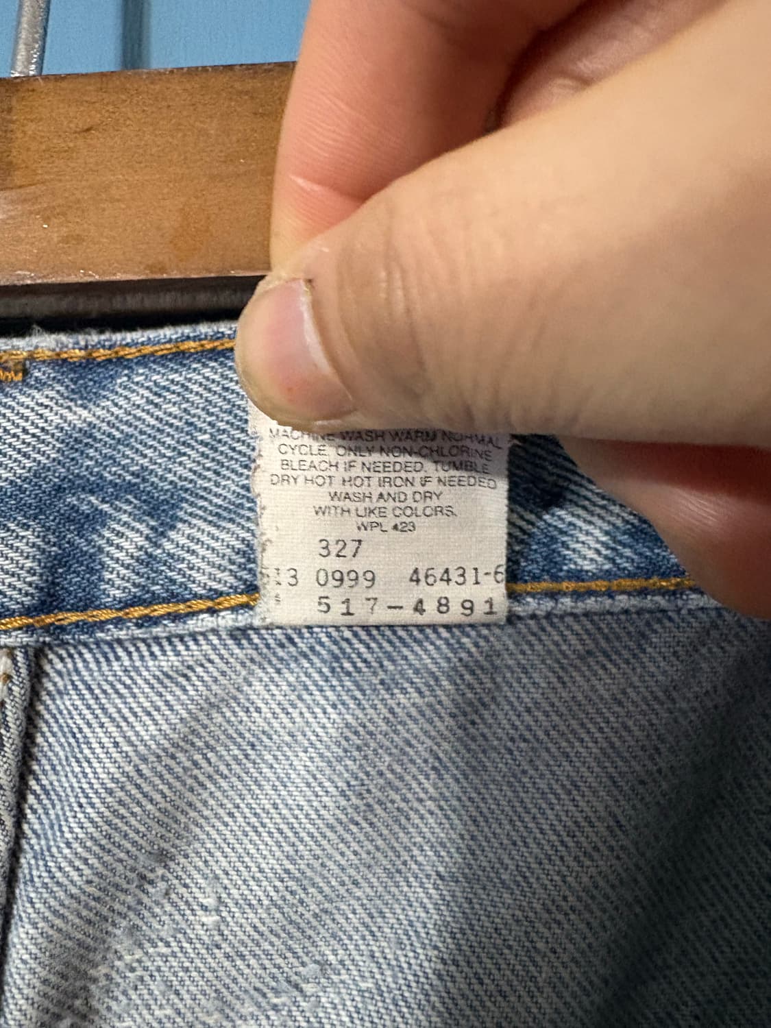 90’s vtg Levis 517 bootcut denim pant. 상품이미지4