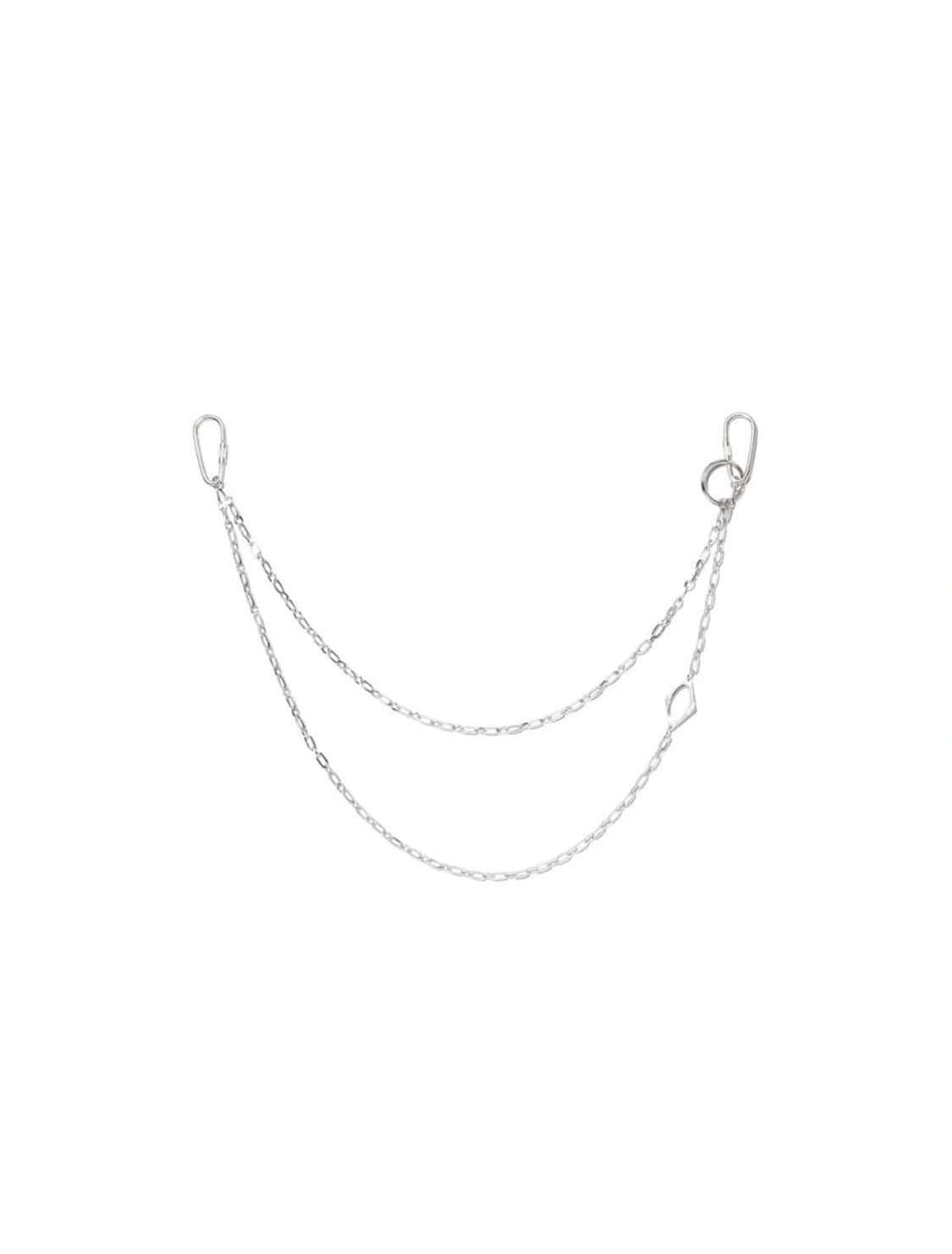 [새상품] 미스치프 롬버스 체인 키링 실버 상품이미지1