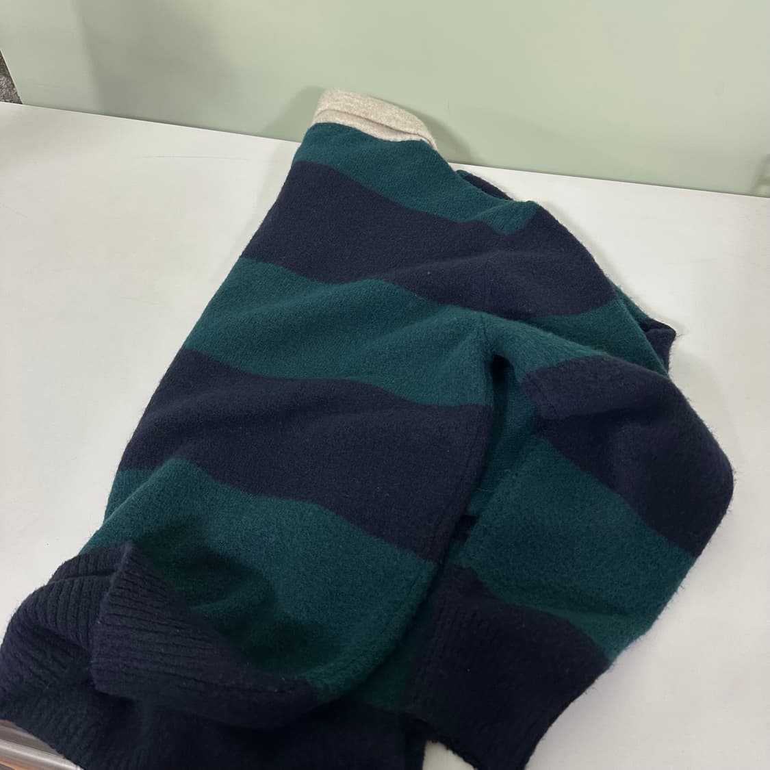 M 자라 네이비 단가라 카라 니트 상품이미지5