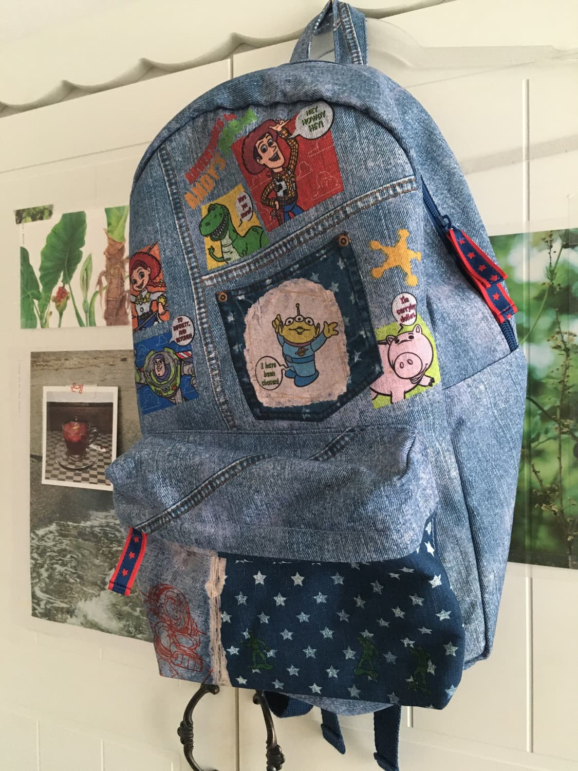 일본빈티지 토이스토리 데님 백팩 모리걸 상품이미지5