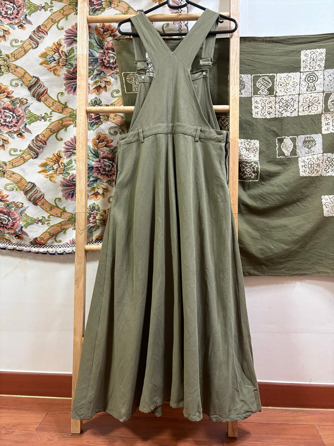 카키 멜빵 원피스  상품이미지3