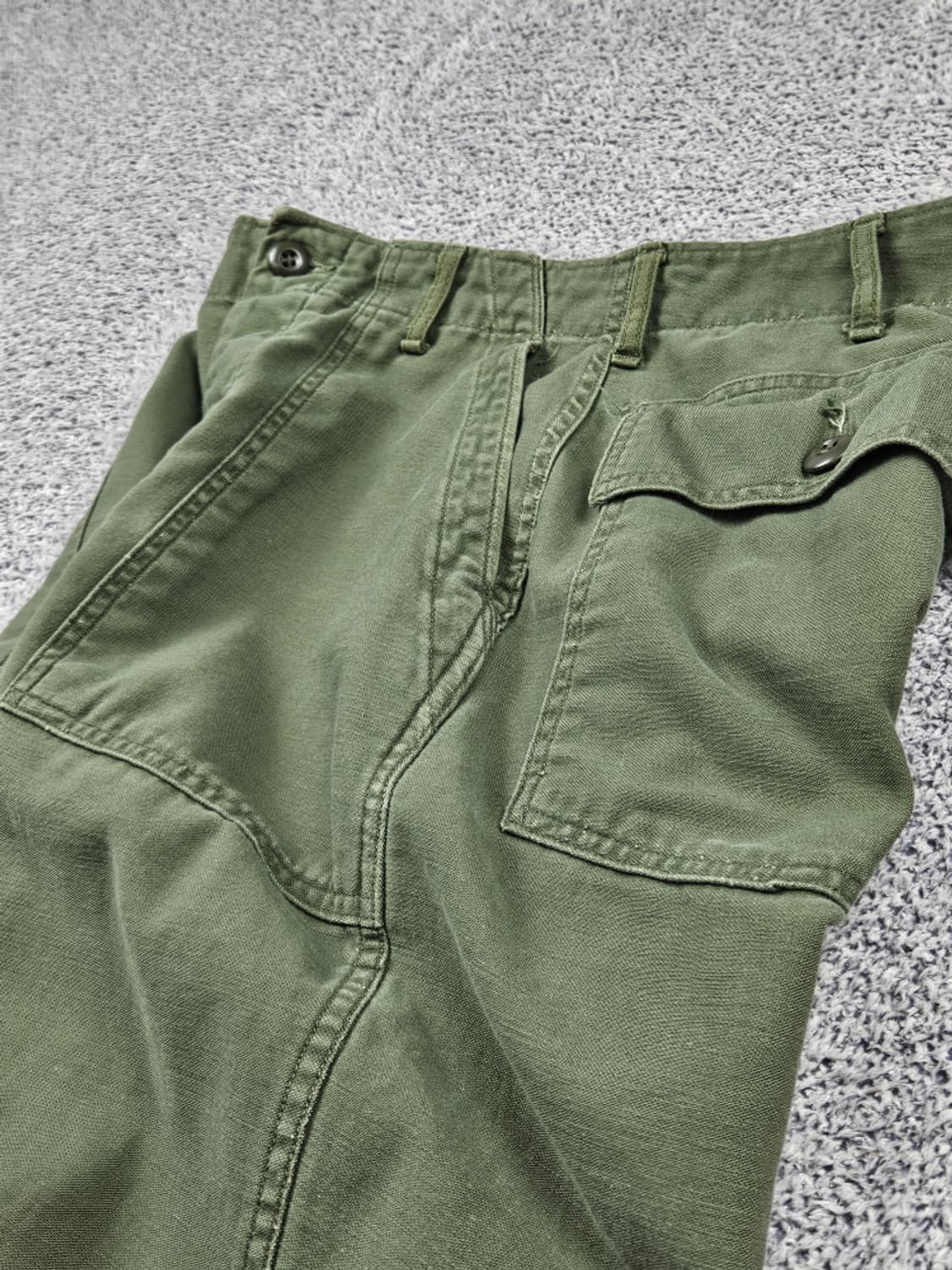 70's U.S ARMY 전기형 퍼티그 팬츠 (34X33) / 10335 상품이미지5