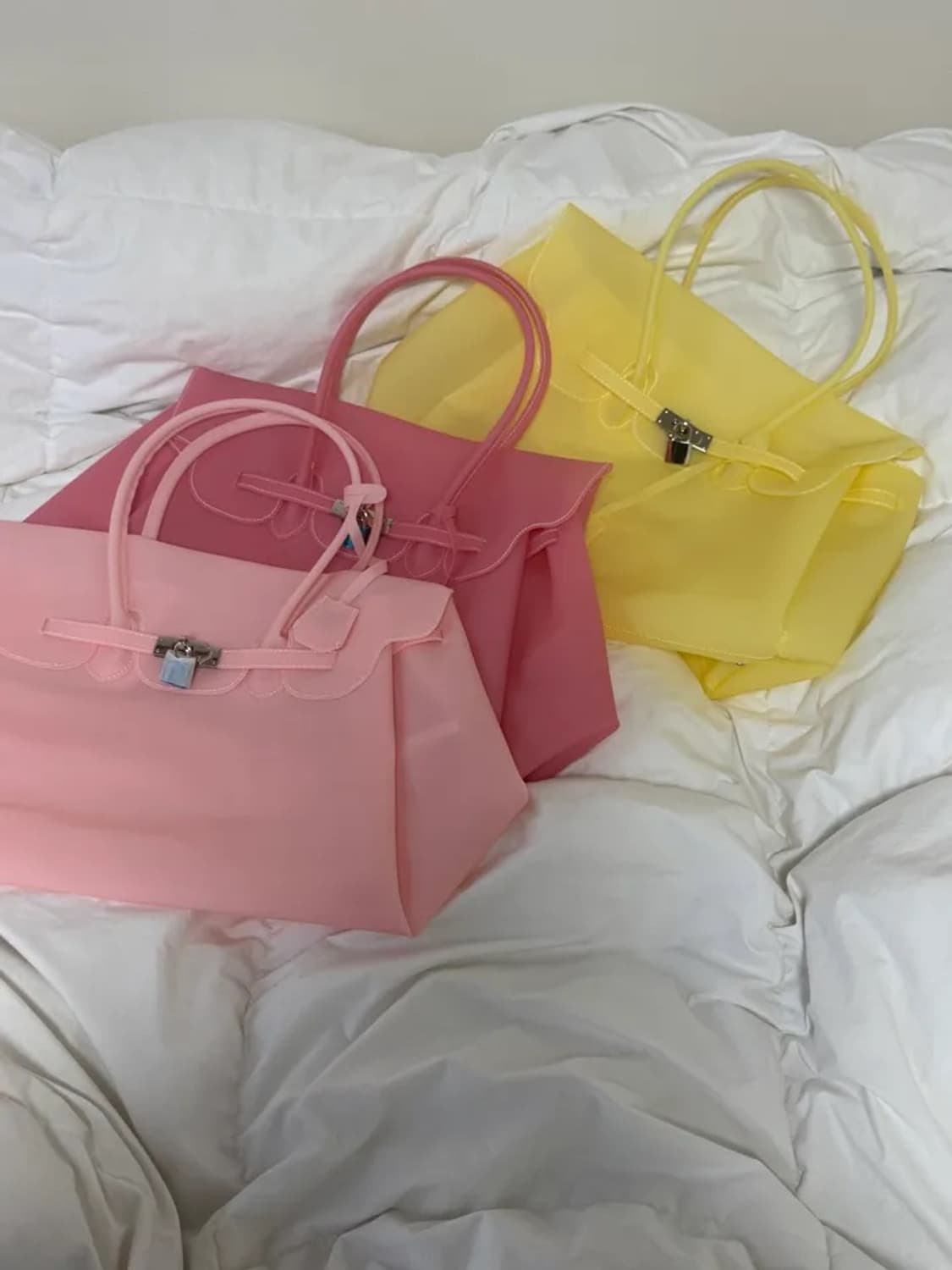 (바로배송) 키키 젤리백 퍼킨백 버킨백 옐로우 새상품💛 상품이미지2