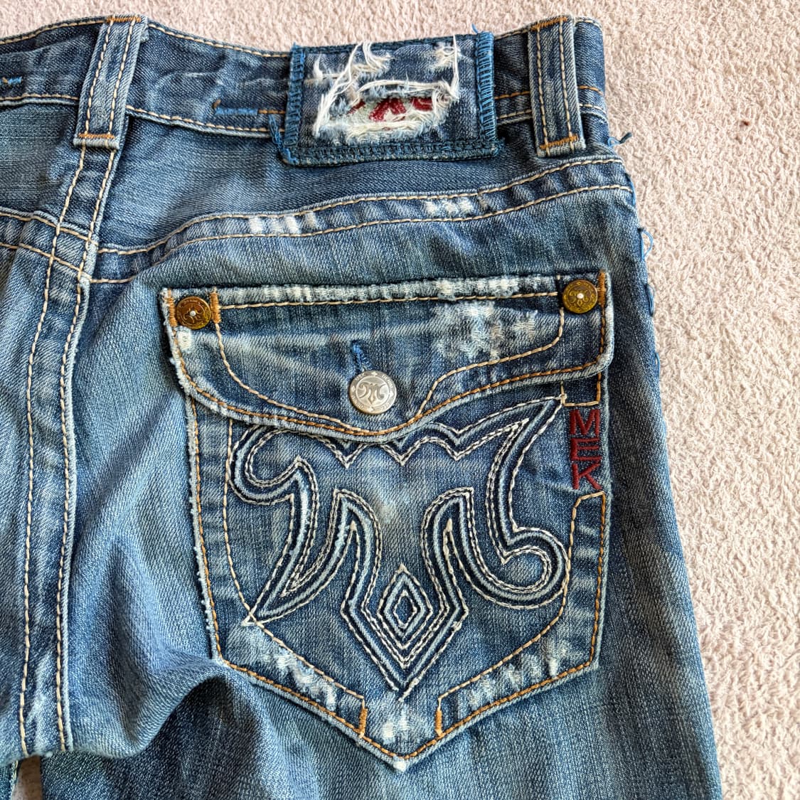 MEK DENIM USA 와이드 부츠컷 데님팬츠 상품이미지6