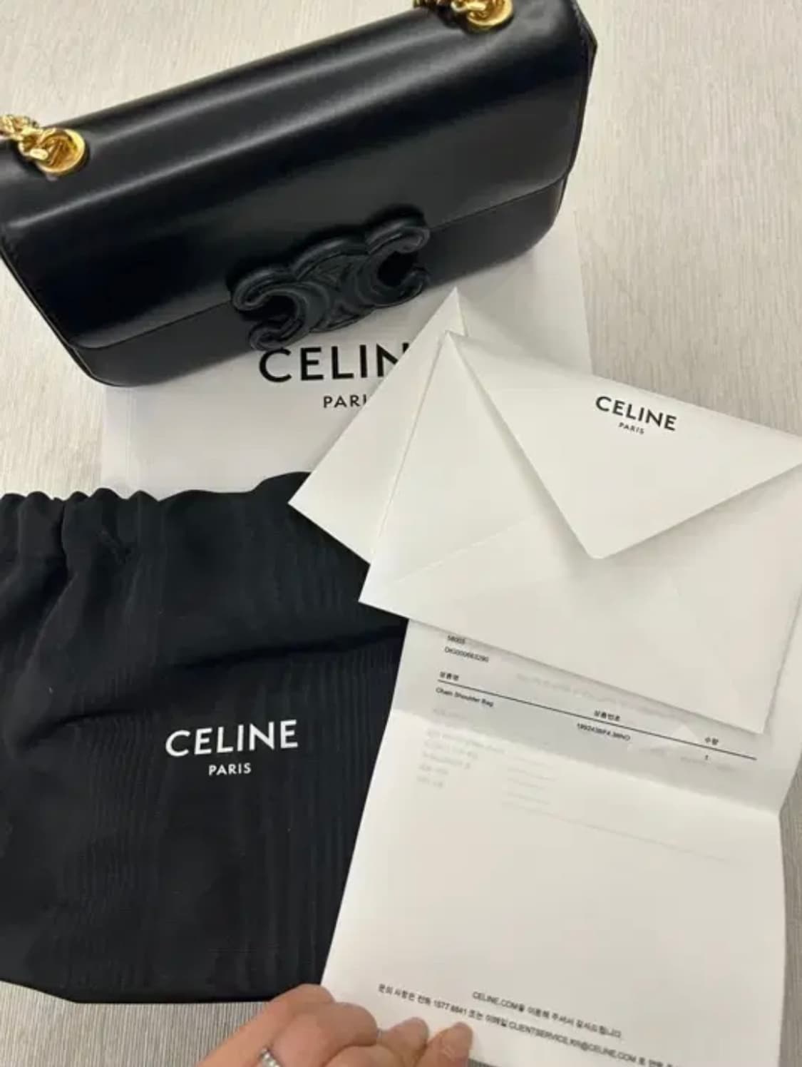 셀린느 퀴르 트리오페 체인 숄더백 블랙 상품이미지5