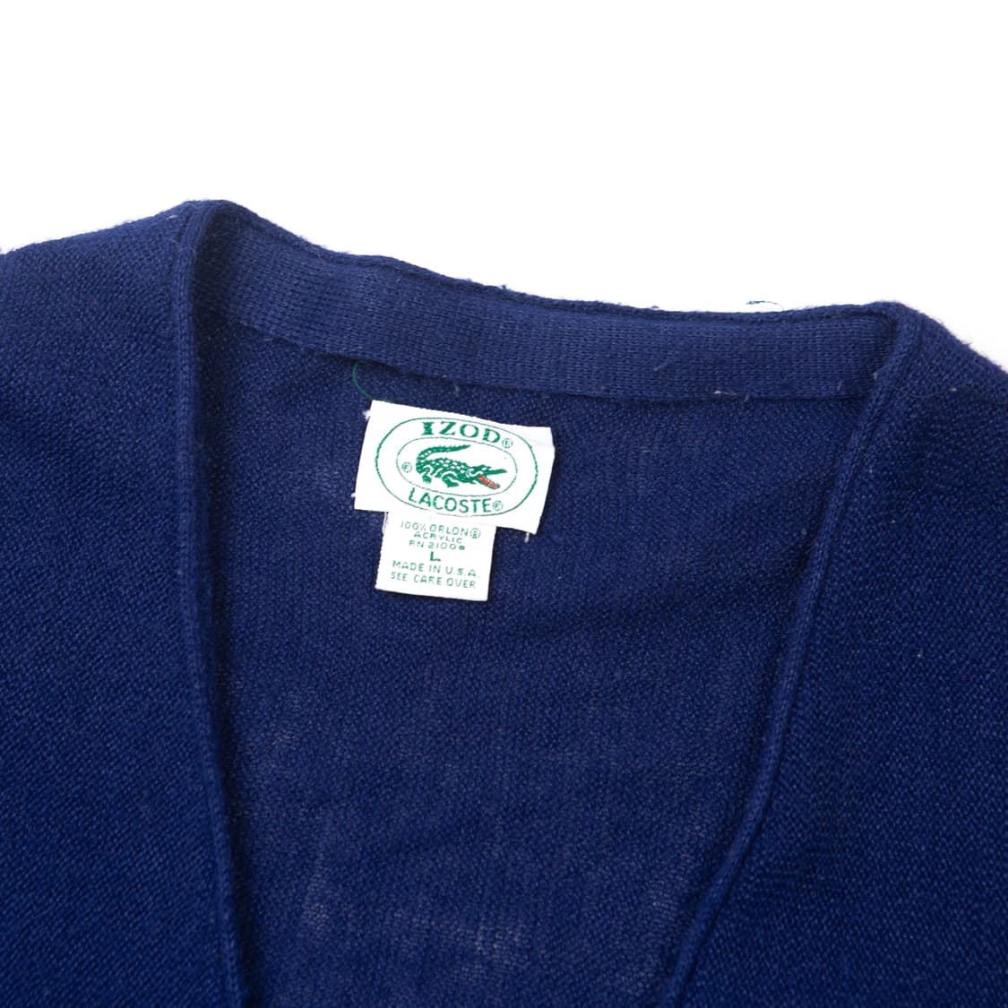 80s IZOD 라코스테 아크릴 가디건 네이비 상품이미지3