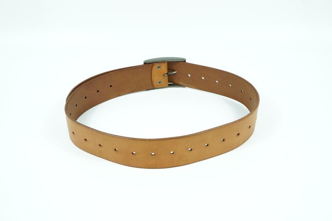 리얼 통가죽 스퀘어 버클 와이드 벨트 상품이미지3