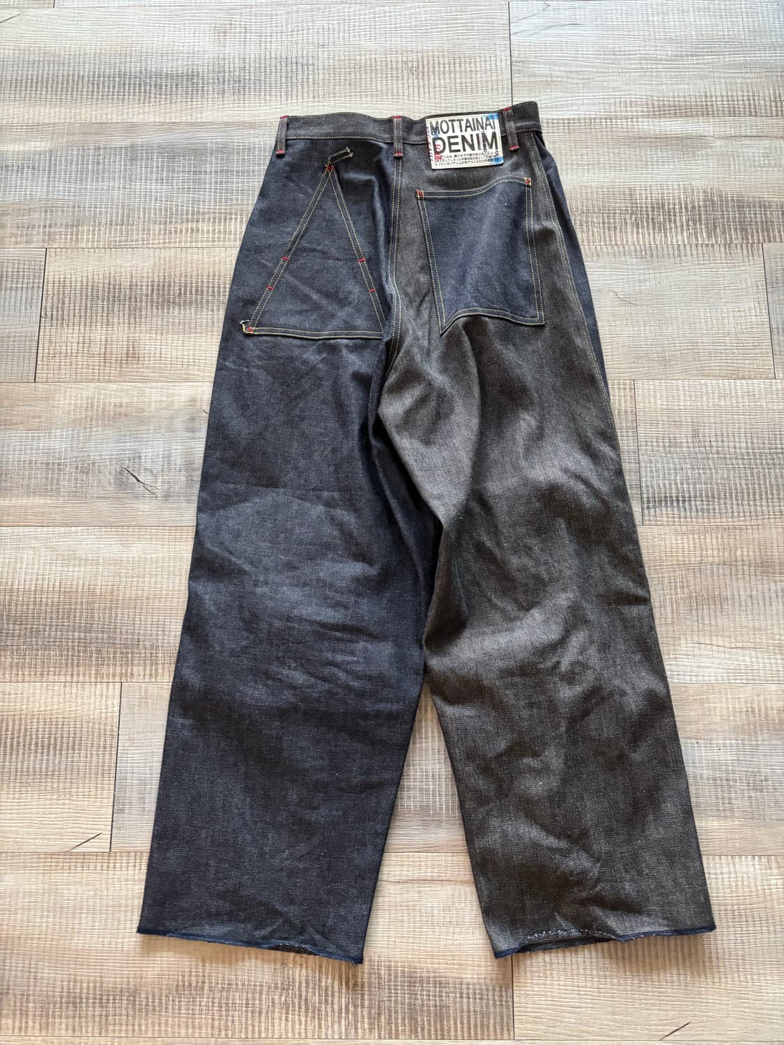 캐피탈 비대칭 와이드 데님 팬츠 mottainai 상품이미지3