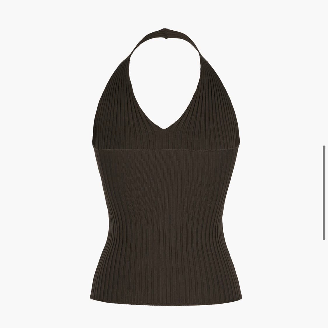 러프넥 Basic Halter Knit Top_Brown 상품이미지2