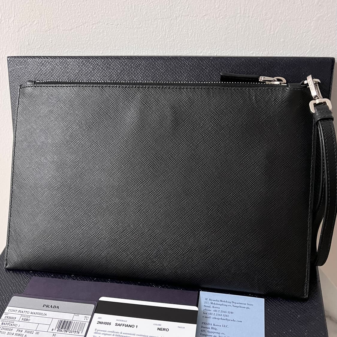[A급/정품] 프라다 사피아노 클러치백 블랙 2NH005 상품이미지3