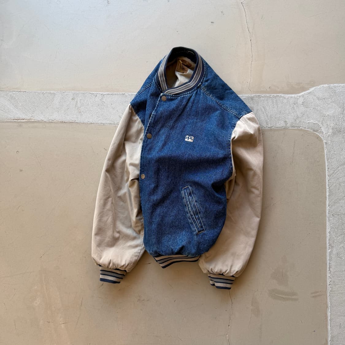 90s 기어 포 스포츠 데님 바시티 자켓 상품이미지1