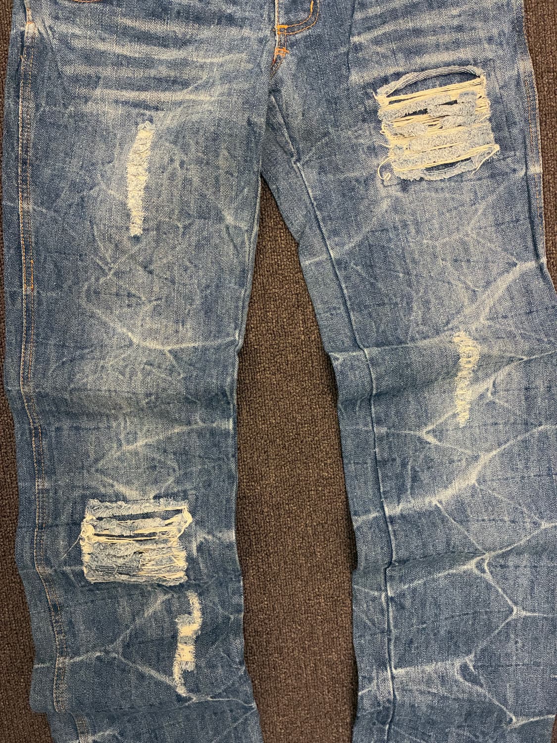 OS)Japanese vintage 여성 데미지 디테일 부츠컷 데님팬츠 상품이미지5