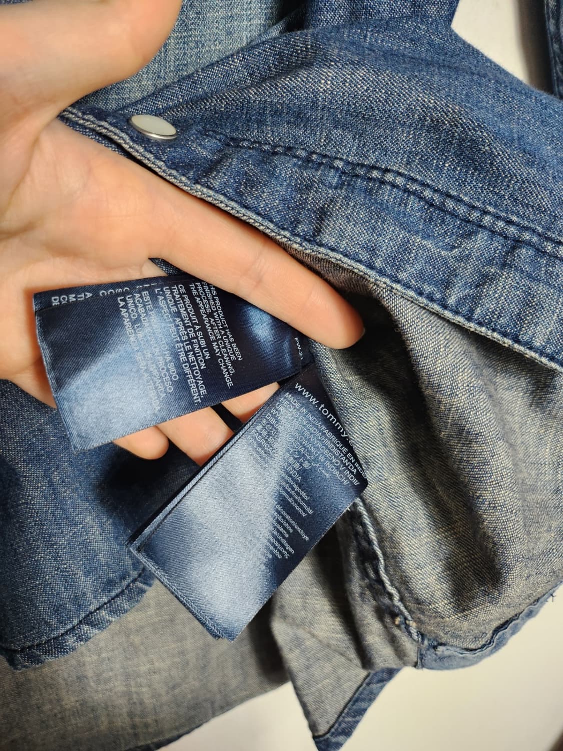 XL 타미힐피거 데님 웨스턴 셔츠 상품이미지5