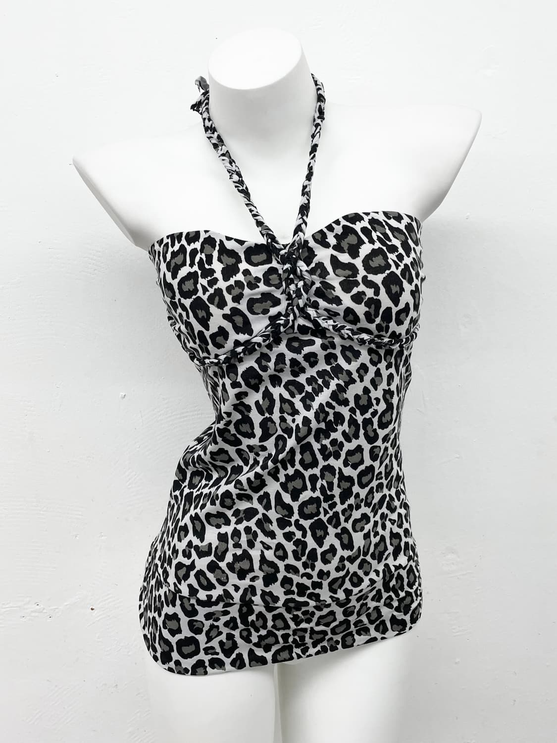 갸루 레오파드 홀터 탑 상품이미지1