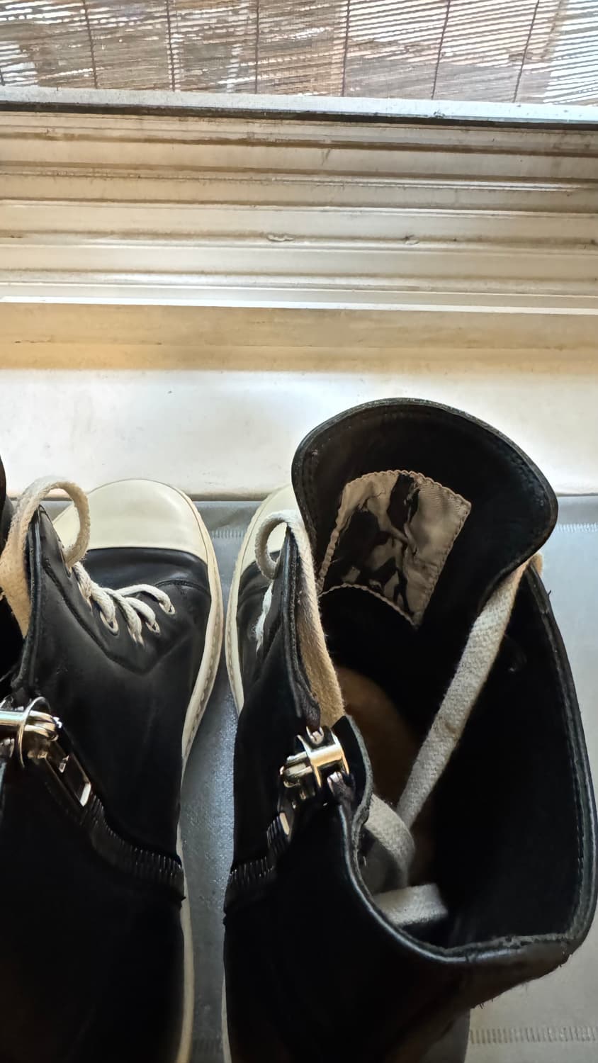 릭오웬스 레더 컨버스 하이 (40.5사이즈) 상품이미지4