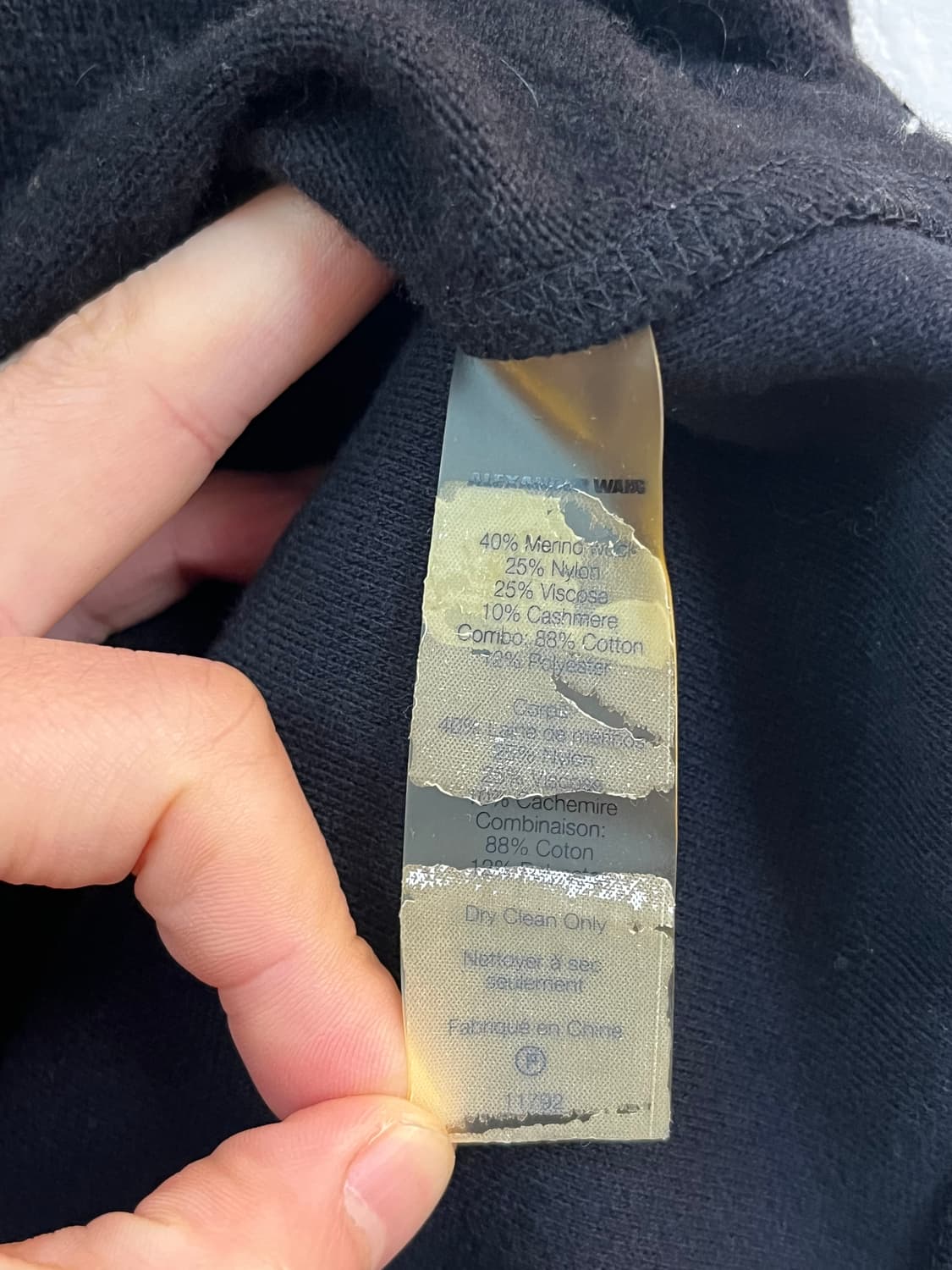 Alexander Wang 메리노 울 캐시미어 니트 블랙 M 상품이미지5