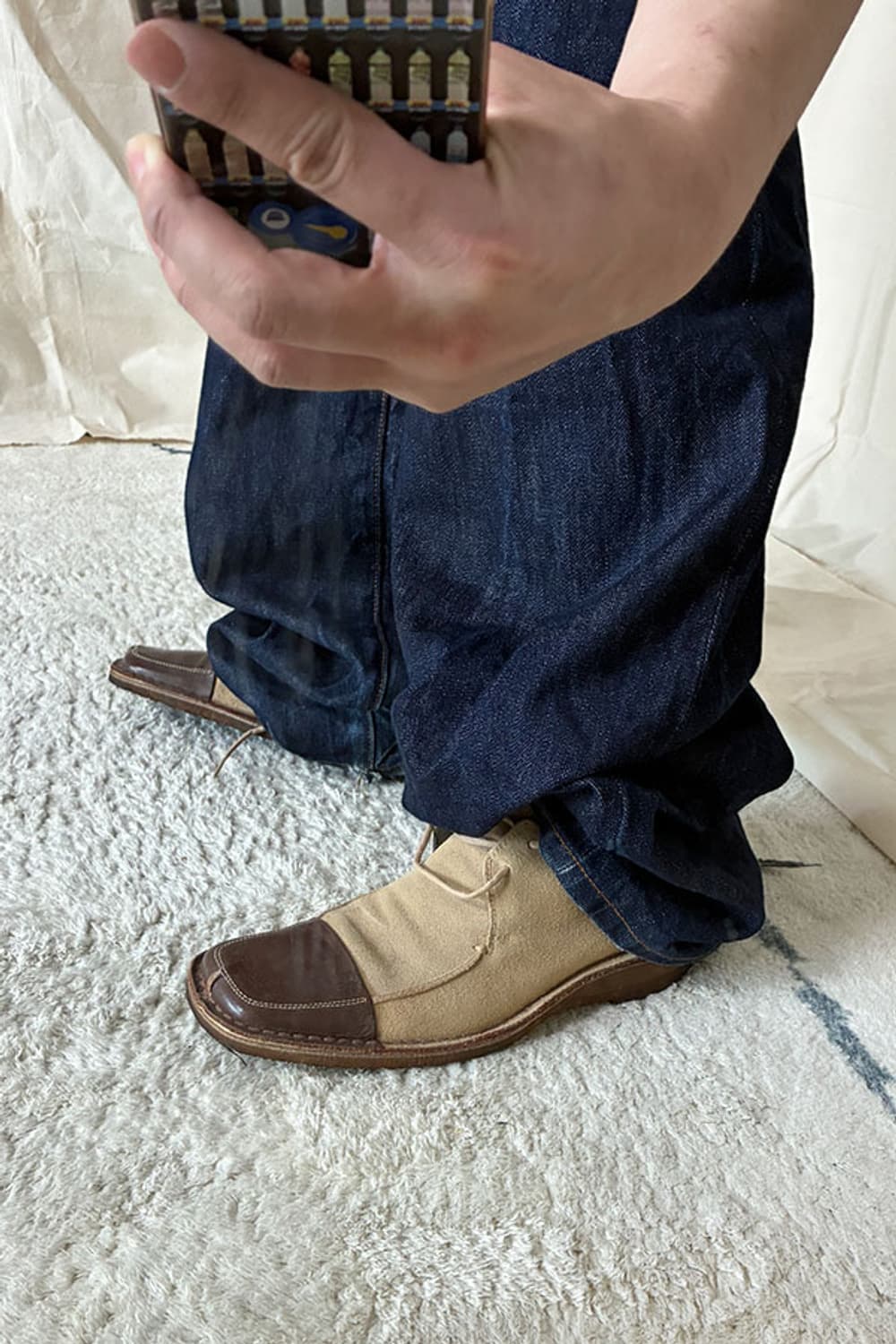 Leather & Suede Two-Tone Derby Shoes 상품이미지2