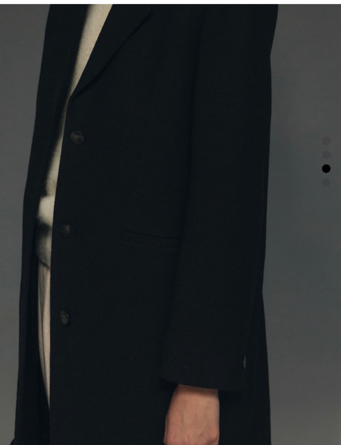 낫띵리튼 울 싱글 블랙 코트 상품이미지3