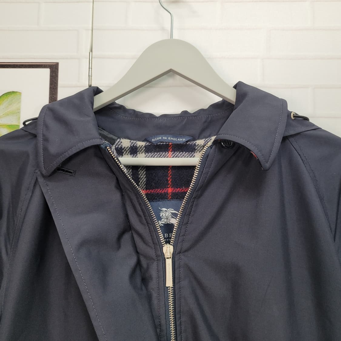 버버리 후드 트렌치코트 (안감 라나울 겨울 가을 봄 착용가능) 66 77 상품이미지3