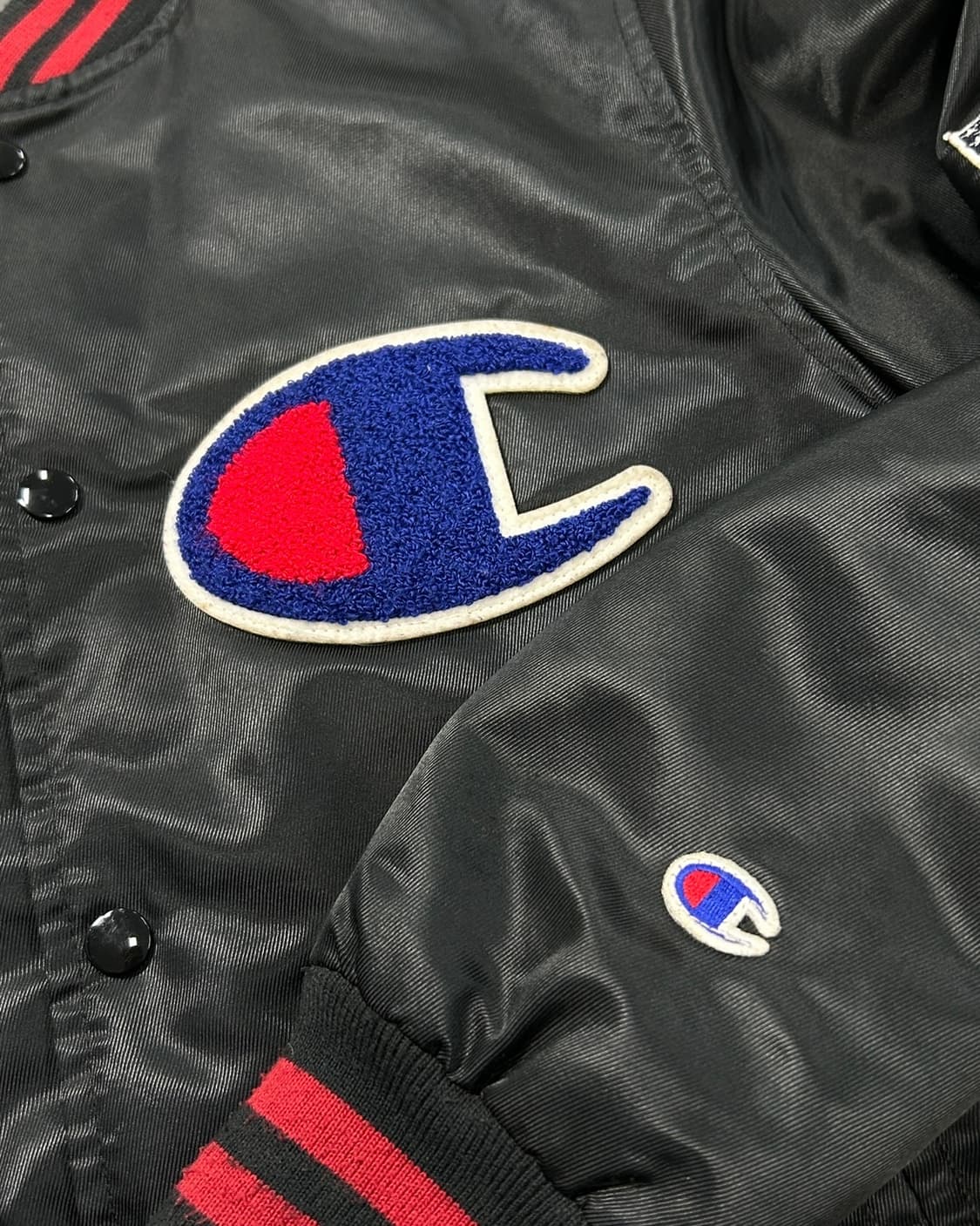 챔피온 빅로고 성조기 바시티 스타디움 자켓  상품이미지5