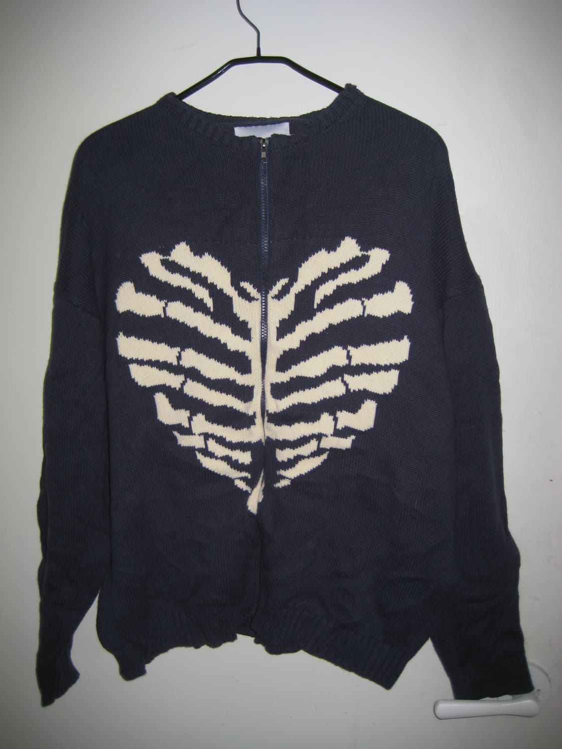 Xtonz 네이비 니트 집업 상품이미지1