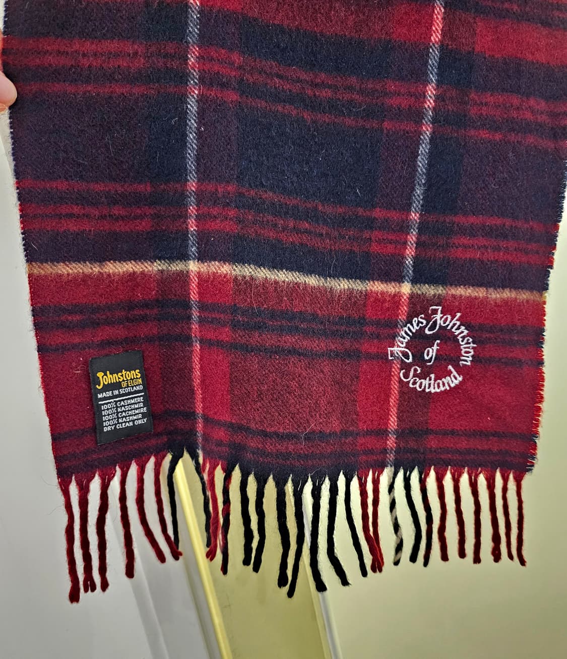 Johnstons of Elgin 타탄체크 캐시미어 머플러 상품이미지3