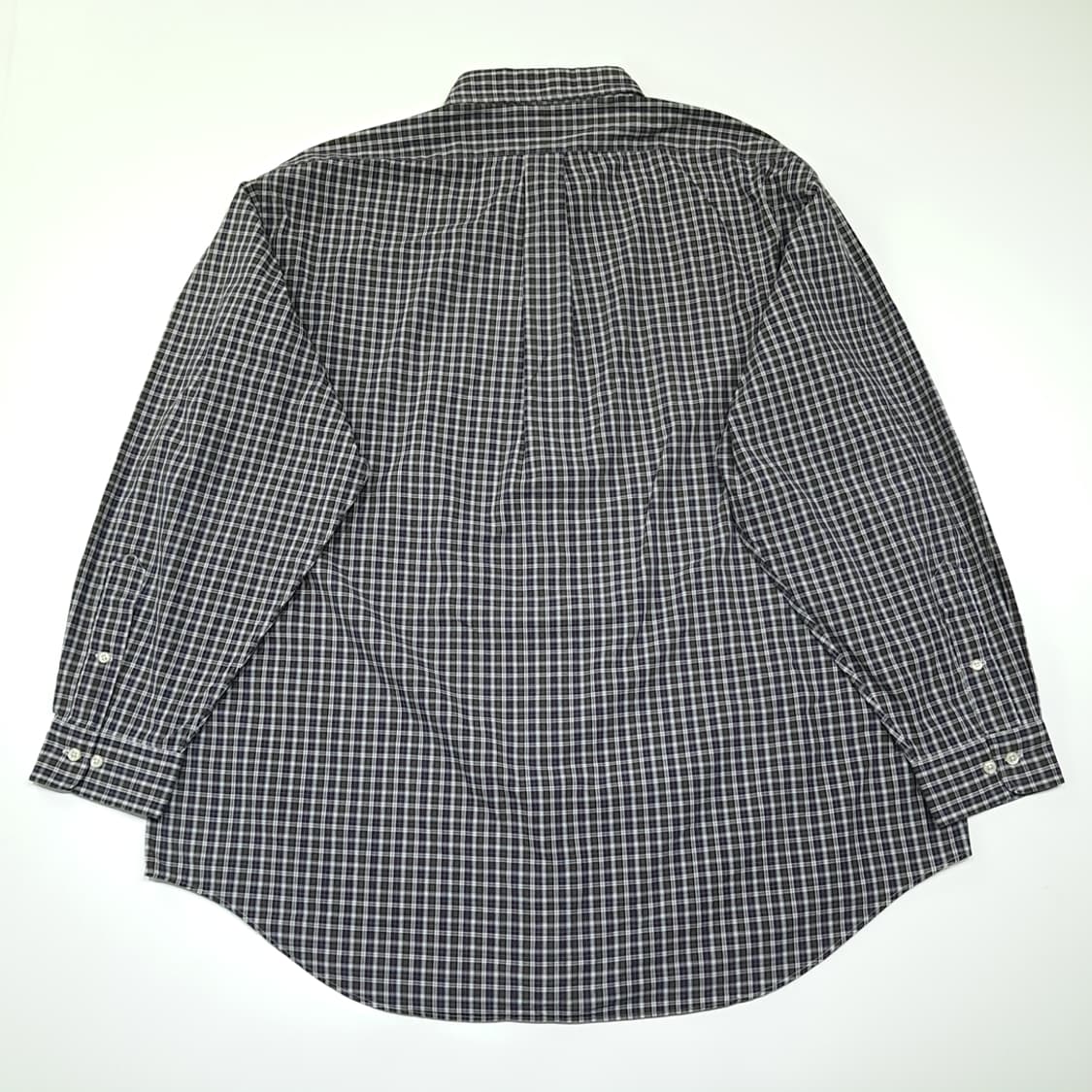 CK137 2XL 폴로 90s 홍콩판 모던 블랙워치 타탄체크 셔츠 상품이미지6