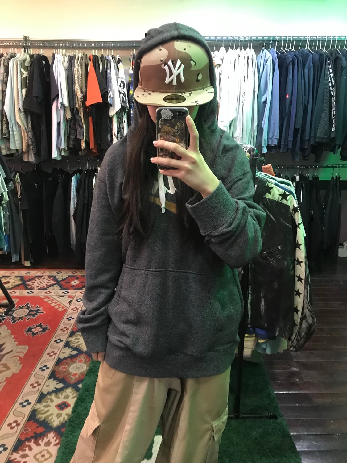 나이키 오버핏 후드티 그레이 상품이미지5