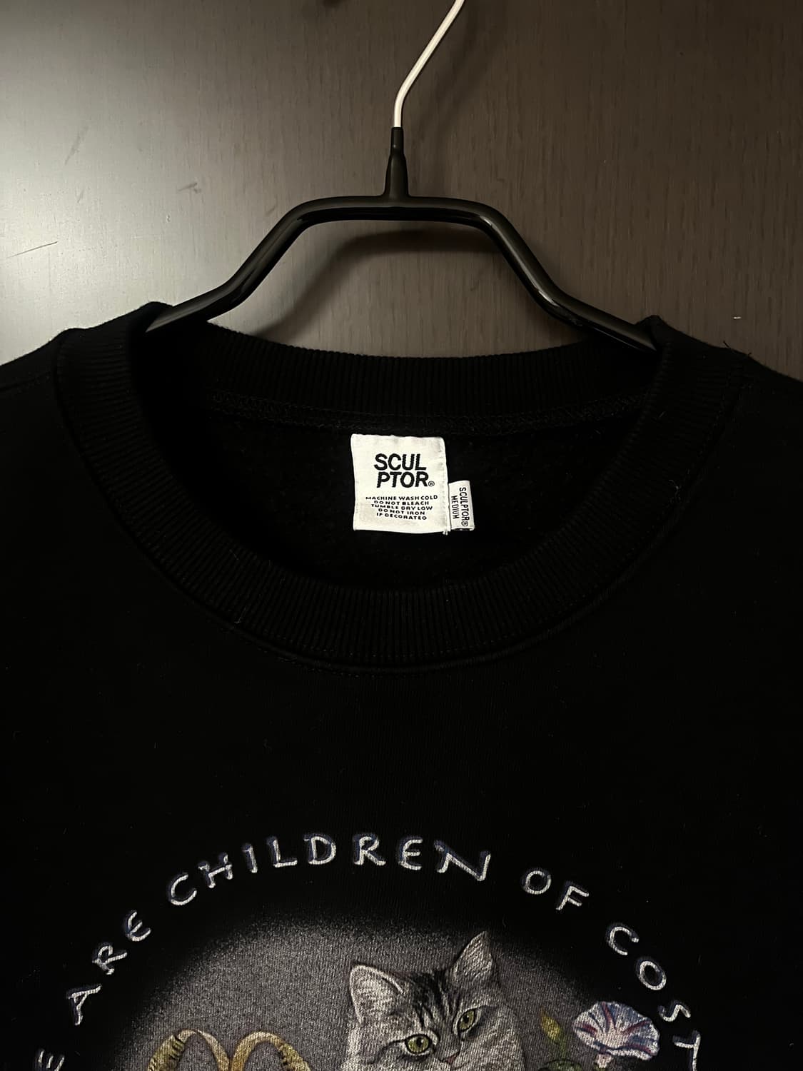 스컬프터 고양이 맨투맨 M 상품이미지4