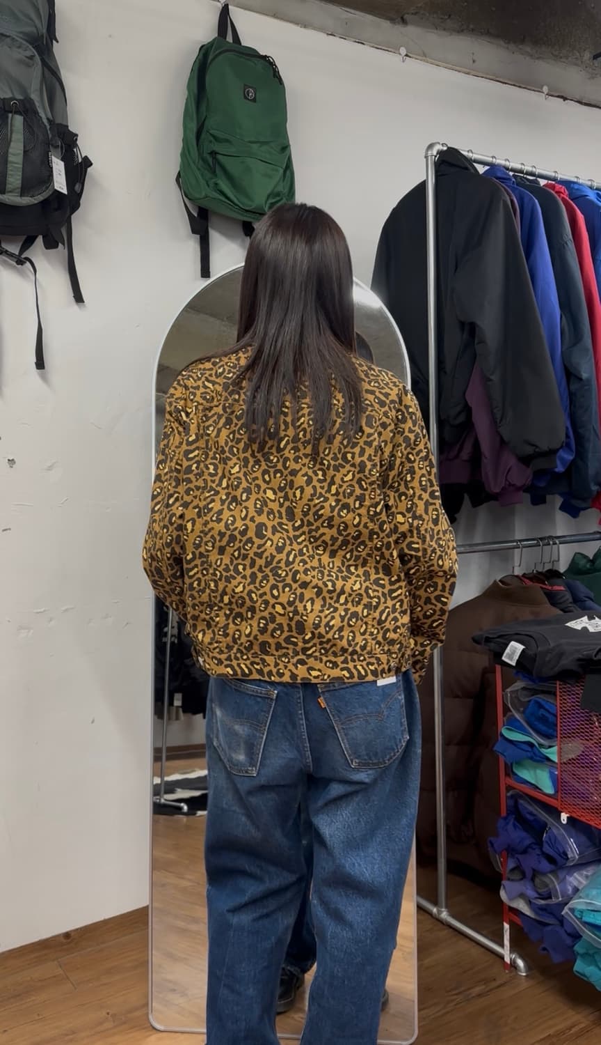 베이프 황계 레오파드 트러커 자켓 상품이미지4