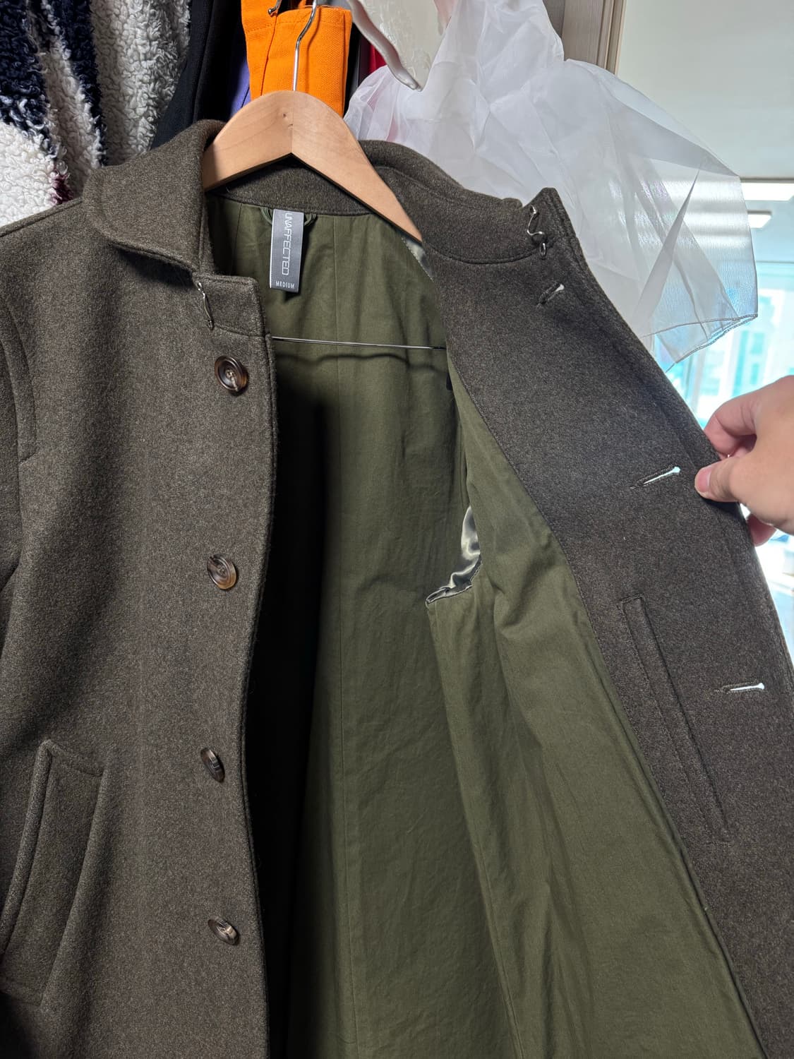 언어펙티드 밀리터리 A라인 코트 M 상품이미지4