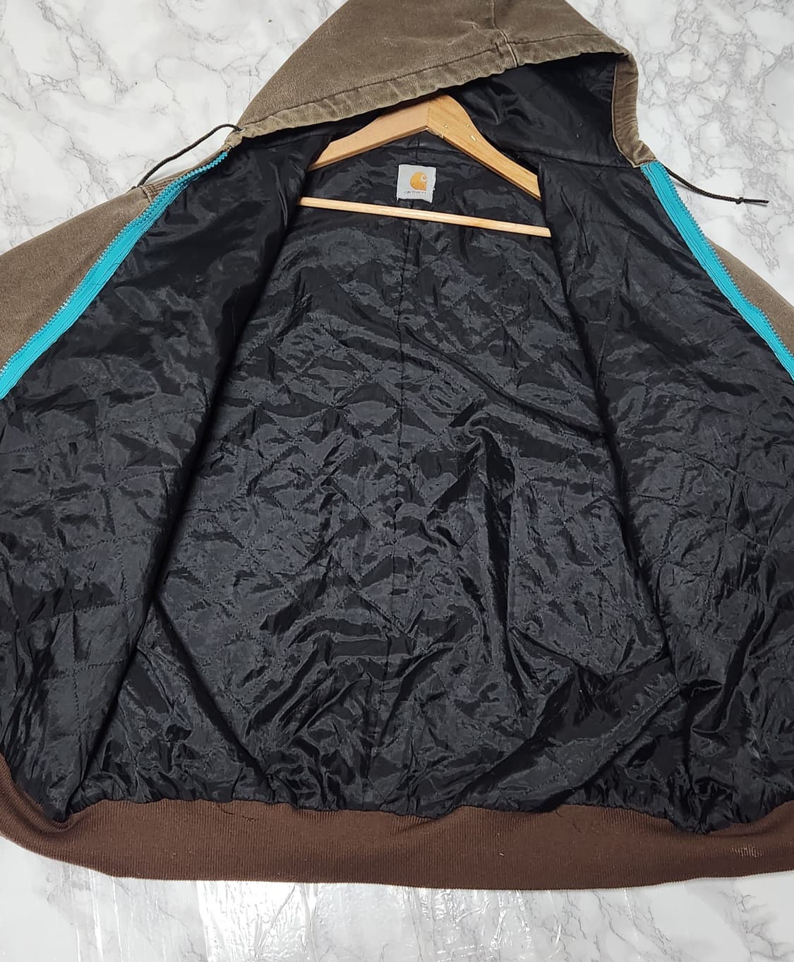 칼하트 j130 구버전 브라운 워크 엑티브 자켓 상품이미지7