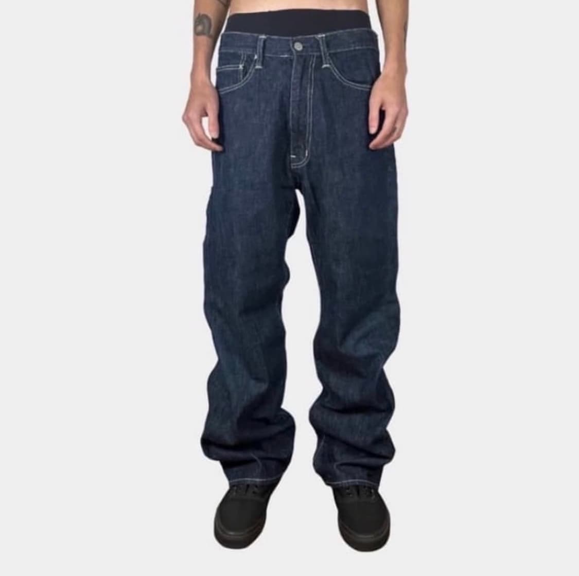 요지 야마모토 비대칭 대님 인디고 상품이미지2