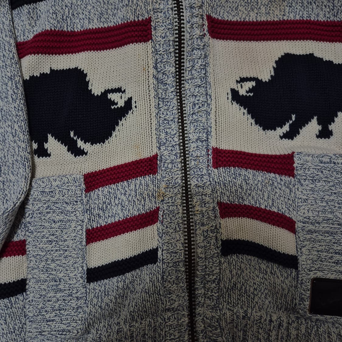 슈퍼드라이 드라이굿즈 아즈텍 코위찬 니트 집업 가디건 M(95) 상품이미지4