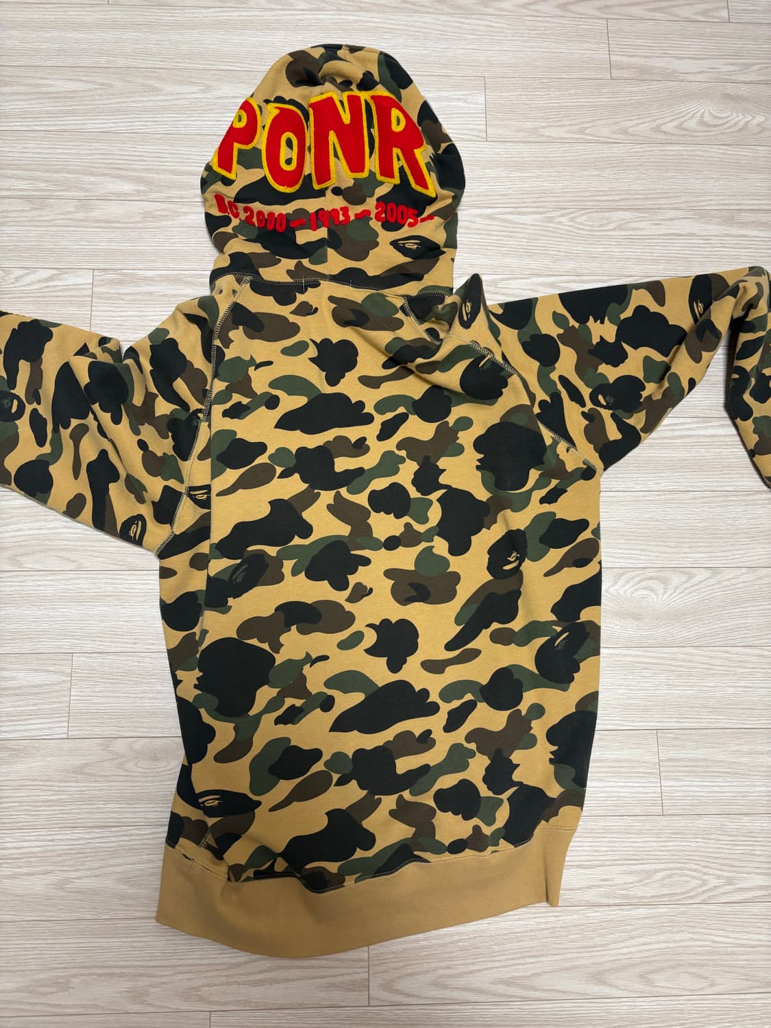 베이프ponr 후드집업 황계 2xl 상품이미지3