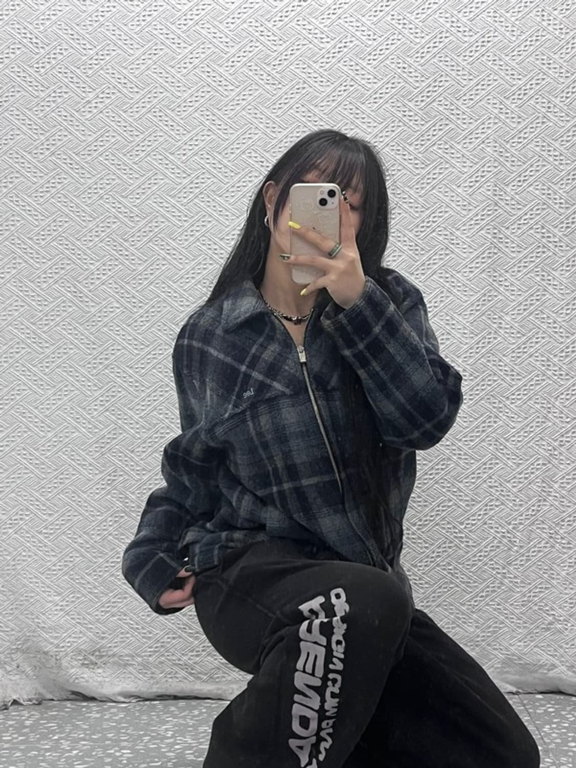 리 LEE 빈티지 홀리데이 체크 울 자켓 95 C07441 상품이미지1