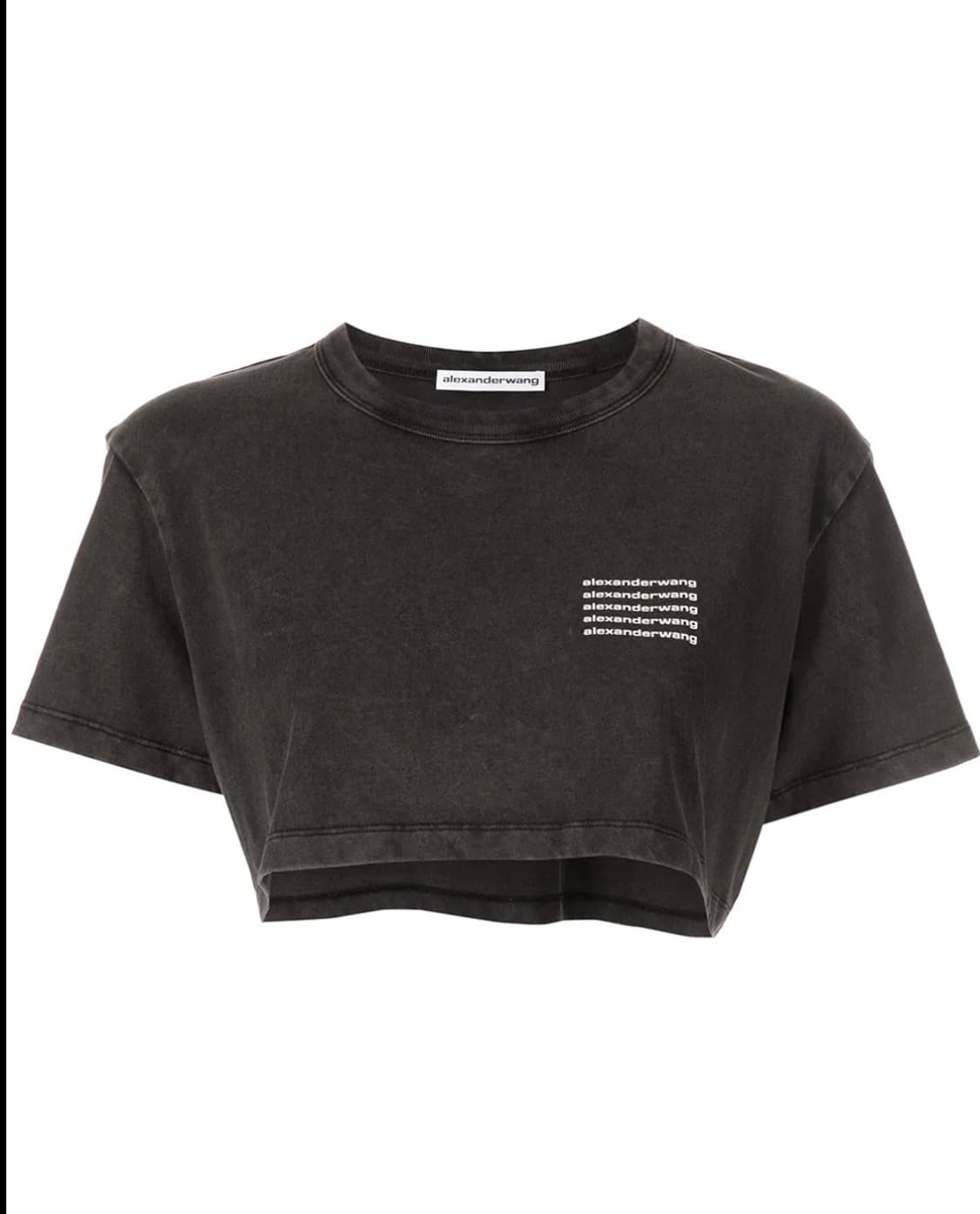 Alexander Wang acid-wash crop logo T-shi 상품이미지1