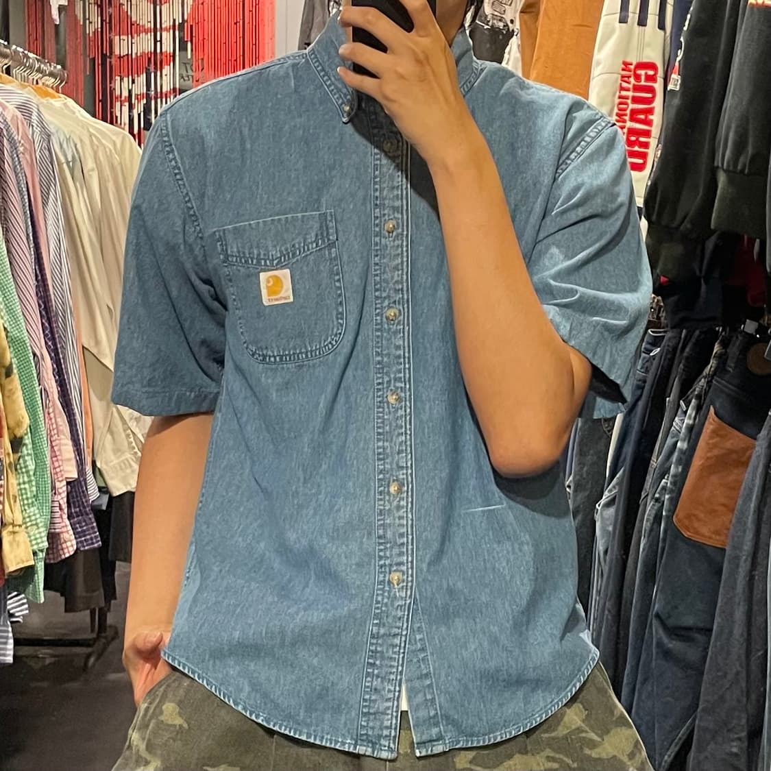 [IM] carhartt 칼하트 데님 반팔셔츠 상품이미지2