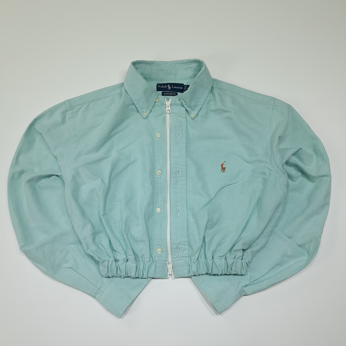 CL792 FREE 폴로 00s 민트 리메이크 크롭 집업 셔츠 상품이미지1