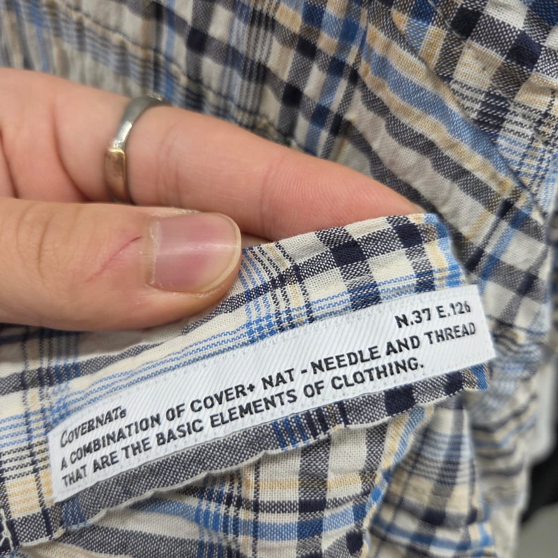 커버낫 체크 반팔 셔츠 남XL 상품이미지7