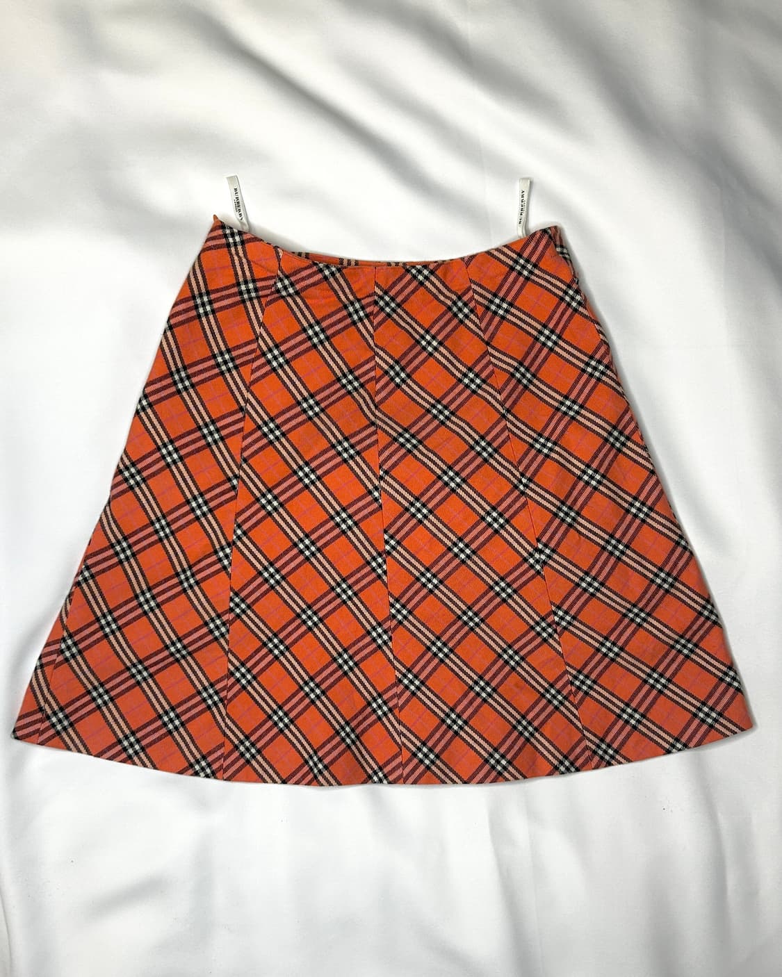 [Burberry] 버버리 스커트 Orange Check Skirt 상품이미지3
