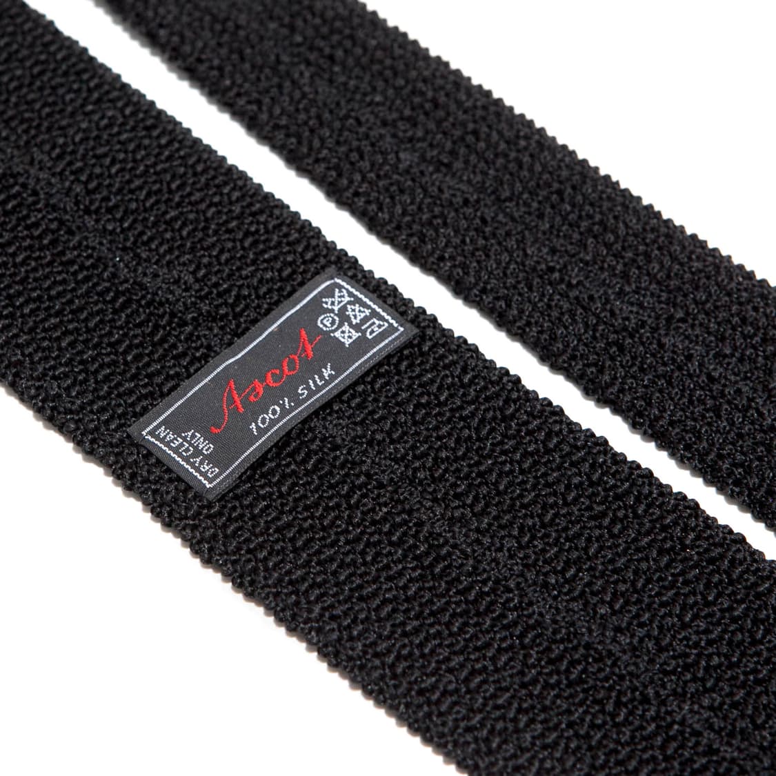 에스콧 실크 니트타이 Ascot Silk Knit Tie 블랙 상품이미지2