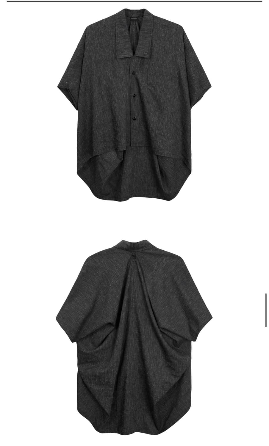 트리밍버드Oversized Poncho Short Sleeve Shirt 상품이미지3